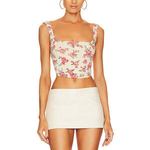 Guizio Knitted White Wool Corset Top Size S